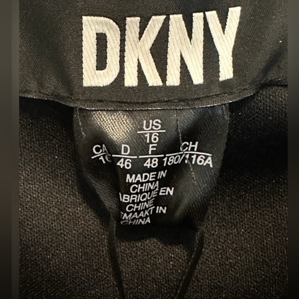 DKNY Mixed-Media Tie-Waist Jumpsuit - Picture 9 of 12